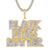 Gold Tone Black Lives Matter Baguette Layer Icy Pendant