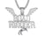 Road Runner Flying Wings Micro Pave Hip Hop Pendant Chain
