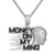 Silver Money on my Mind Black Icy Dollar Bills Custom Pendant