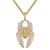 Spider Baguette 3D fully Iced 14K Gold Finish Hip Hop Pendant