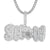 Snow Flake Double Layer Icy Bling Hip Hop Spinner Pendant