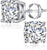 VVS Certified Moissanite Silver Cushion Cut 3.0 Ctw Stud Earrings