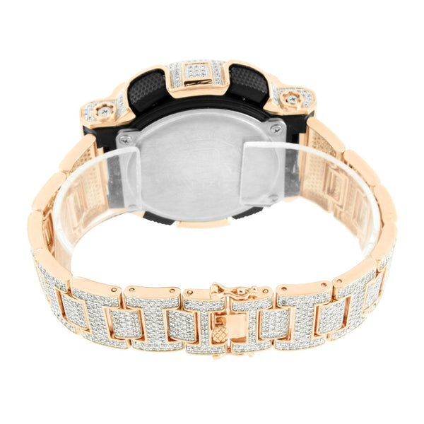 Rose Gold G Shock Watch Bling Digital Analog GA100GD-9A