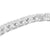 Sterling Silver Womens Bracelet Simulated Diamonds Square Link Unique
