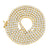 Yellow Gold Finish Lab Diamond Tennis Link Mens 925 Silver Chain