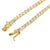 Yellow Gold Finish 36In Tennis Link Mens 925 Silver Chain