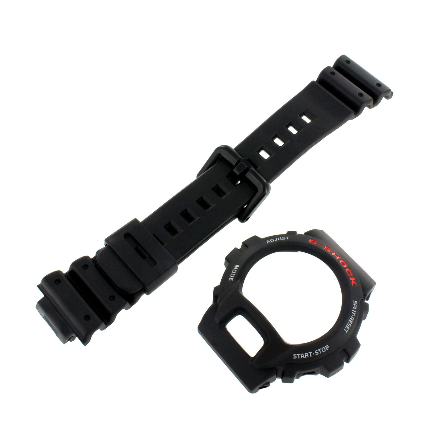 Solid Black G Shock DW6900 Watch Replacement 10"IN Strap Plastic Bezel Combo