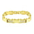 Stainless Steel Men Bracelet 14K Yellow Gold Finish