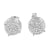 Sterling Silver Dome Style Cubic Zirconium CZ Stud Earrings