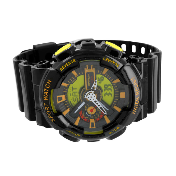 Sport Watches Orange Green Dial Shock Resistant Special Edition