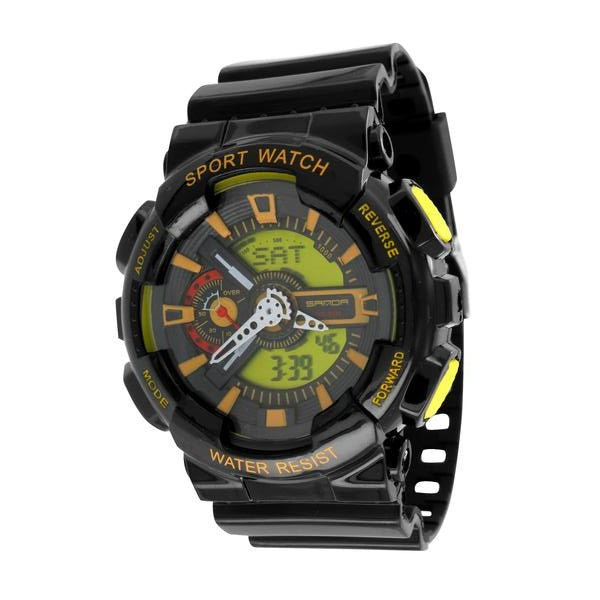 Sport Watches Orange Green Dial Shock Resistant Special Edition