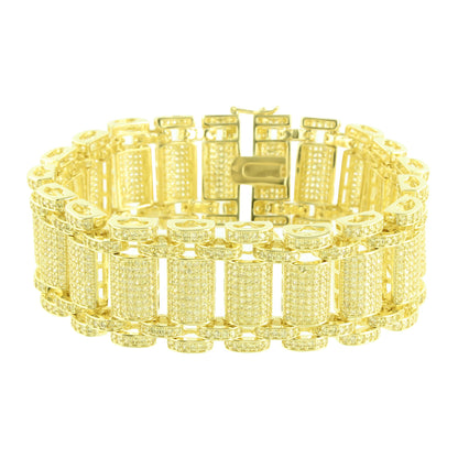 Yellow Lab Diamonds Bracelet Fully Bling Micro Pave