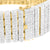 14K Gold Finish Bracelet 3.0 Ct Simulated Diamond 8.5 Inch