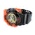 Mens Shock Resistant Watches Orange Black Analog-Digital Alarm
