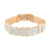 Rose Gold Finish Bracelet Mens Pyramid Link Design Lab Diamonds