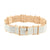 Rose Gold Finish Bracelet Mens Pyramid Link Design Lab Diamonds