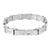Stainless Steel Mens Bracelet White Gold Finish 14k