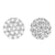 Cluster Lab Diamond 14K White Gold Finish 925 Silver Earrings