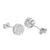 Round Cluster Simulated Diamond Sterling Silver Earring