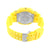 Yellow Sport Watch Digital Analog Day Date Display Timer Silicone