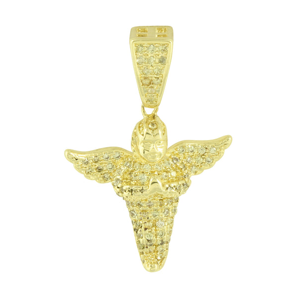 Mini Holy Angel Pendant Cherub Canary Simulated Diamond