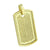 Dog Tag Pendant Simulated Diamonds Micro Pave Set 14K Yellow Gold Finish