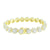 Round Solitaire Link Bracelet 14K Yellow Gold Finish