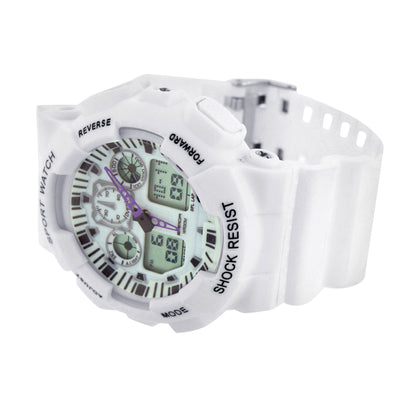 White Shock Resistant Watch Mens