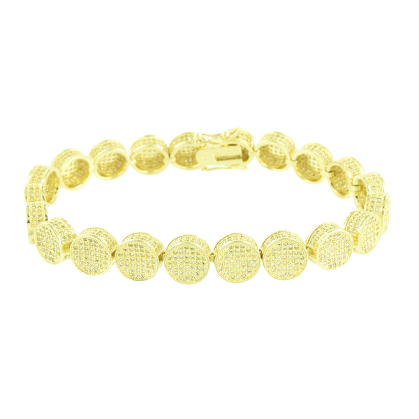 Round Link Design Bracelet Canary Lab Diamonds