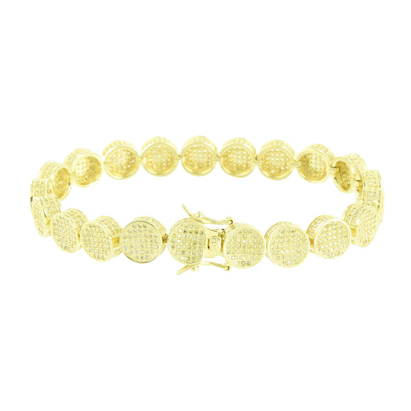 Round Link Design Bracelet Canary Lab Diamonds