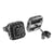 Sterling Silver Black  Lab Diamond Square Earrings