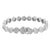 White Lab Diamond Bracelet Round Link