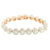 Round Link Solitaire Bracelet 14K Rose Gold Finish