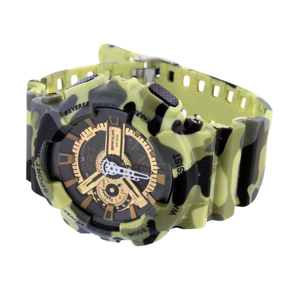 Camouflage Watch Army Military Edition Sport Look Digital Analog