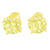Gold Finish Cluster Earrings Yellow Screw Back Round Design
