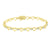 Ladies Heart Link Bracelet 14K Yellow Gold Finish Classy Lab Diamond
