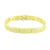 Rectangle Link Bracelet Canary Simulated Diamond Micro Pave