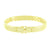 Rectangle Link Bracelet Canary Simulated Diamond Micro Pave