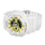 White Gold Face Round Digital Watch Unisex
