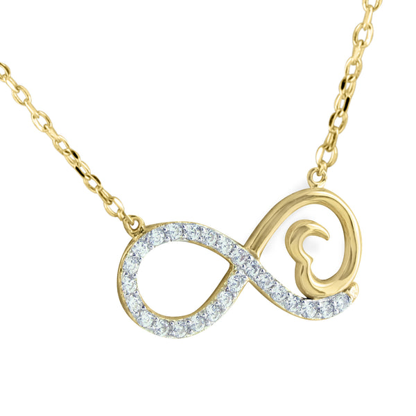 Infinity Heart Ladies Pendant Free Necklace