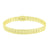 Yellow Simulated Diamonds Bracelet Slim Design Link