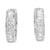 925 Silver Princess Lab Diamond Hoops Earrings