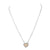 White Rose Finish Heart Pendant Ladies Love Charm Chain