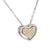 White Rose Finish Heart Pendant Ladies Love Charm Chain