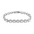 Round Cut Solitaire Bracelet Simulated Diamonds White Rhodium Finish