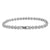 Womens Tennis Design Bracelet Round Link Cluster Set Lab Diamond White Gold Tone