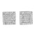 Square Shape Lab Diamond 925 Silver Earrings