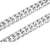 Stainless Steel Miami Cuban Chain White Gold Finish 8 MM