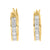 Princess Cut Lab Diamond 925 Silver Hoop Earring