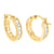 Princess Cut Lab Diamond 925 Silver Hoop Earring